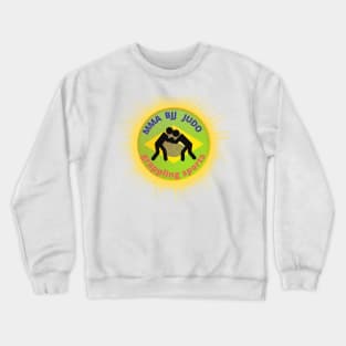 Grappling sport enthusiast logo style design Crewneck Sweatshirt